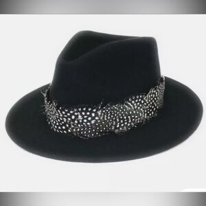 Vintage Makins Neiman Marcus Black Fedora Feather Hat